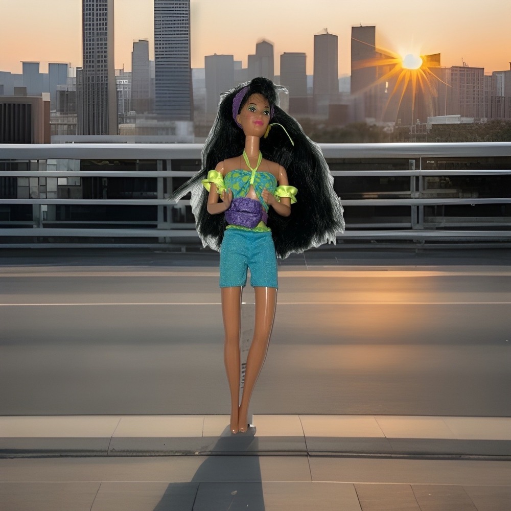 (…1)Barbie‎ Friend Kira w Long Black Hair Vtg Mattel